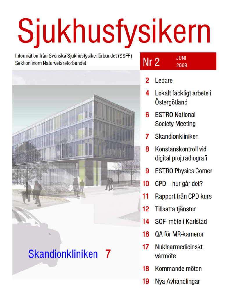 Sjukhusfysikern Nr 2 2008