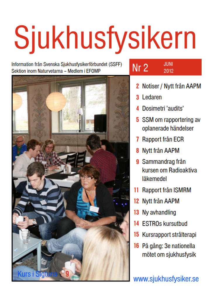 Sjukhusfysikern Nr 2 2012