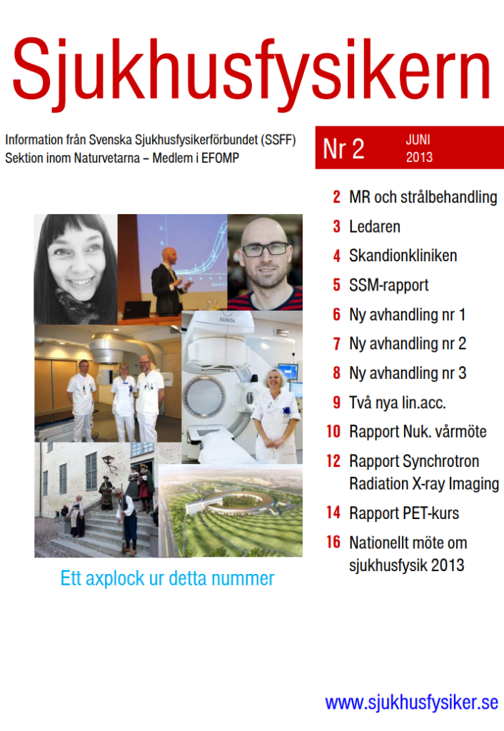 Sjukhusfysikern Nr 2 2013