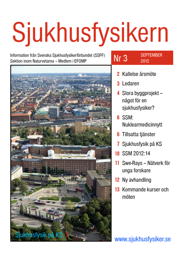 Sjukhusfysikern Nr 3 2012