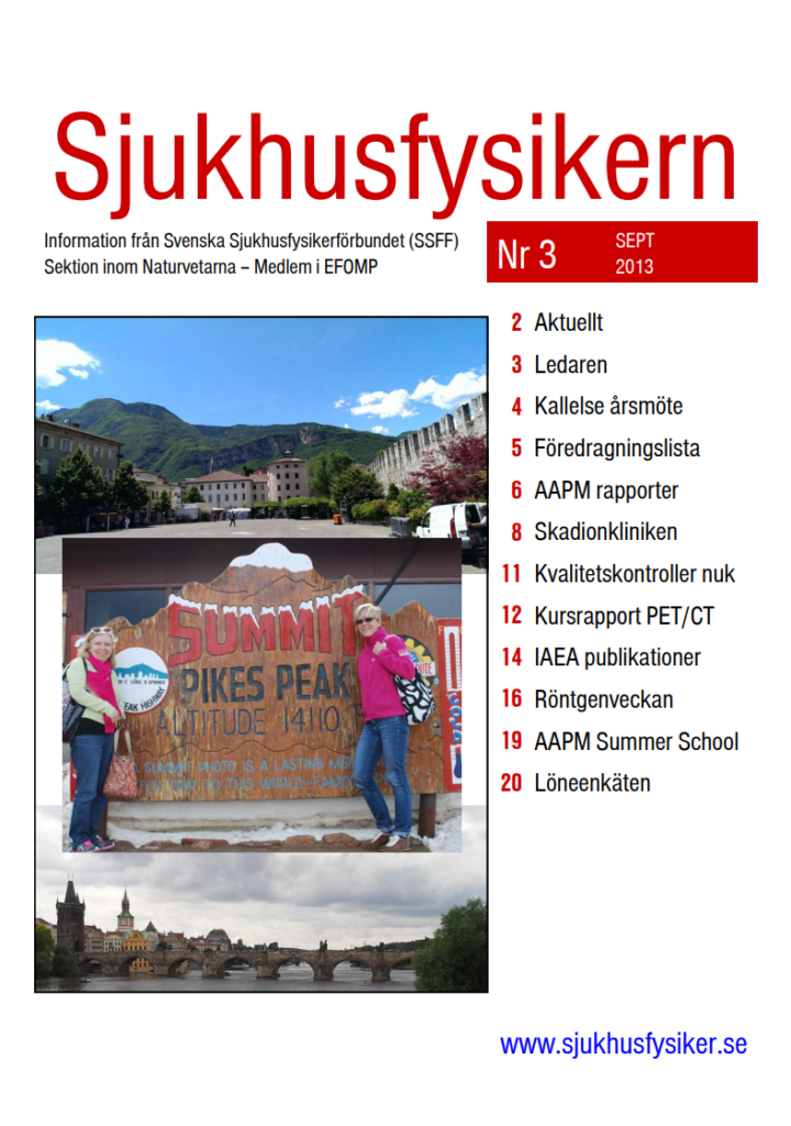 Sjukhusfysikern Nr 3 2013