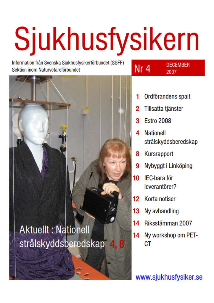 Sjukhusfysikern Nr 4 2007