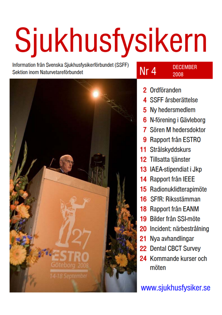 Sjukhusfysikern Nr 4 2008