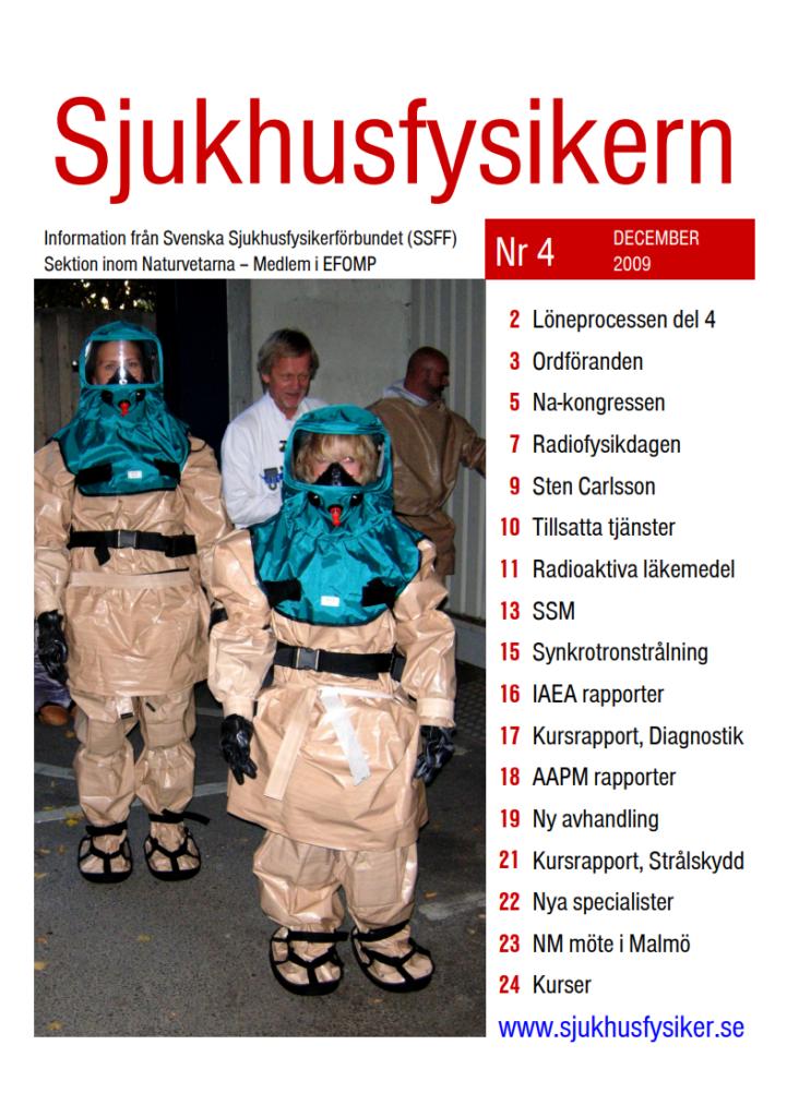 Sjukhusfysikern Nr 4 2009